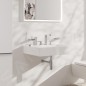 Hansgrohe Tecturis E - Mitigeur de lavabo avec vidage Push-Open, installation à 3 trous, EcoSmart, chrome 73030000