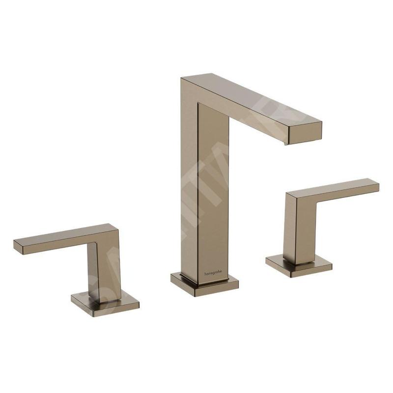 Hansgrohe Tecturis E - Mitigeur de lavabo avec vidage Push-Open, installation à 3 trous, EcoSmart, bronze brossé 73030140