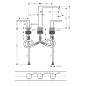 Hansgrohe Tecturis E - Mitigeur de lavabo avec vidage Push-Open, installation à 3 trous, EcoSmart, bronze brossé 73030140