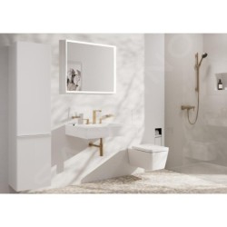 Hansgrohe Tecturis E - Mitigeur de lavabo avec vidage Push-Open, installation à 3 trous, EcoSmart, bronze brossé 73030140