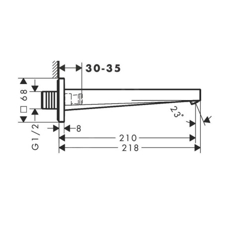 Hansgrohe Tecturis E - Bec de baignoire, bronze brossé 73410140