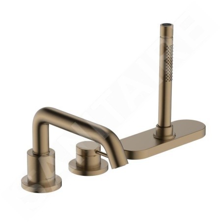 Hansgrohe Tecturis S - Mitigeur sur bord de baignoire, installation à 3 trous, sBox, bronze brossé 73447140