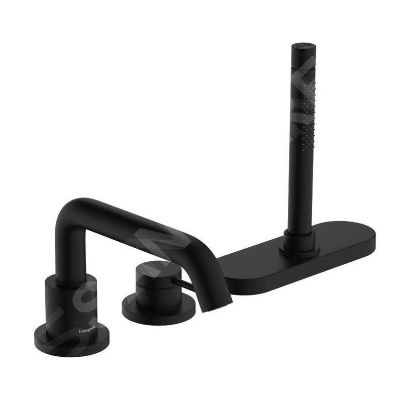 Hansgrohe Tecturis S - Mitigeur sur bord de baignoire, installation 3 trous, sBox, noir mat 73447670