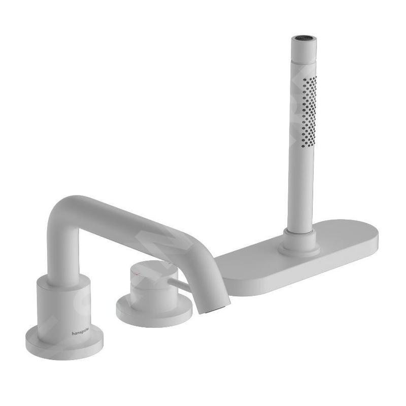 Hansgrohe Tecturis S - Mitigeur sur bord de baignoire, istallation à 3 trous, sBox, blanc mat 73447700