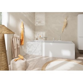 Hansgrohe Tecturis S - Mitigeur sur bord de baignoire, istallation à 3 trous, sBox, blanc mat 73447700