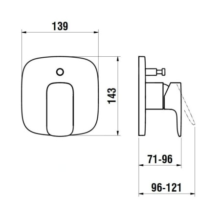 Laufen Cityplus - Mitigeur encastré, pour 2 sorties, chrome HF905379100000
