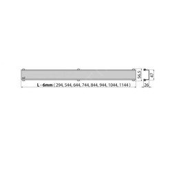 Alcadrain Grilles - Grille pour caniveau à douche linéaire 1050 mm, inox brillant DESIGN-1050LN