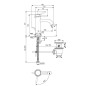 Ideal Standard Ceraline Nuovo - Mitigeur de lavabo avec bonde, BlueStart, noir soyeux BD758XG