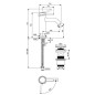 Ideal Standard Ceraline Nuovo - Mitigeur de lavabo avec bonde ClickClack, BlueStart, noir soyeux BD759XG