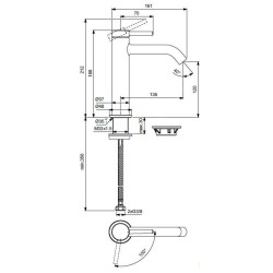 Ideal Standard Ceraline Nuovo - Mitigeur de lavabo, BlueStart, chrome BD760AA