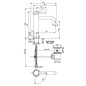 Ideal Standard Ceraline Nuovo - Mitigeur de lavabo avec bonde, BlueStart, noir soyeux BD761XG