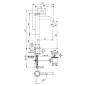 Ideal Standard Ceraline Nuovo - Mitigeur de lavabo avec bonde, BlueStart, noir soyeux BD763XG