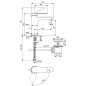 Ideal Standard Cerafine Nuovo - Mitigeur d'évier avec bonde, BlueStart, chrome BD769AA