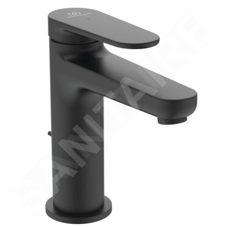 Ideal Standard Cerafine Nuovo - Mitigeur de lavabo avec bonde, BlueStart, noir soyeux BD769XG