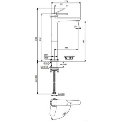 Ideal Standard Cerafine Nuovo - Mitigeur de lavabo, BlueStart, chrome BD773AA
