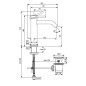 Ideal Standard Ceraline Nuovo - Mitigeur lavabo avec bonde, noir soyeux BD847XG