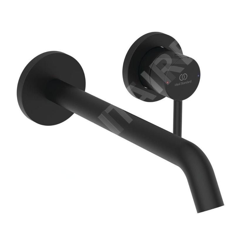 Ideal Standard Ceraline Nuovo - Mitigeur de lavabo encastré, 2 trous, noir soyeux BD848XG