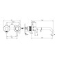 Ideal Standard Ceraline Nuovo - Mitigeur de lavabo encastré, 2 trous, noir soyeux BD848XG
