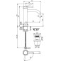 Ideal Standard Ceraline Nuovo - Mitigeur de lavabo avec bonde ClickClack, BlueStart, chrome BD959AA