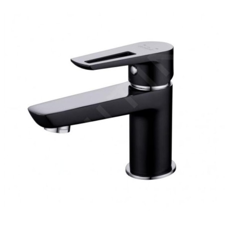 Cersanit Mille - Mitigeur de lavabo avec garniture de vidage, noir S951-048