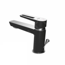 Cersanit Mille - Mitigeur de lavabo avec garniture de vidage, noir S951-048