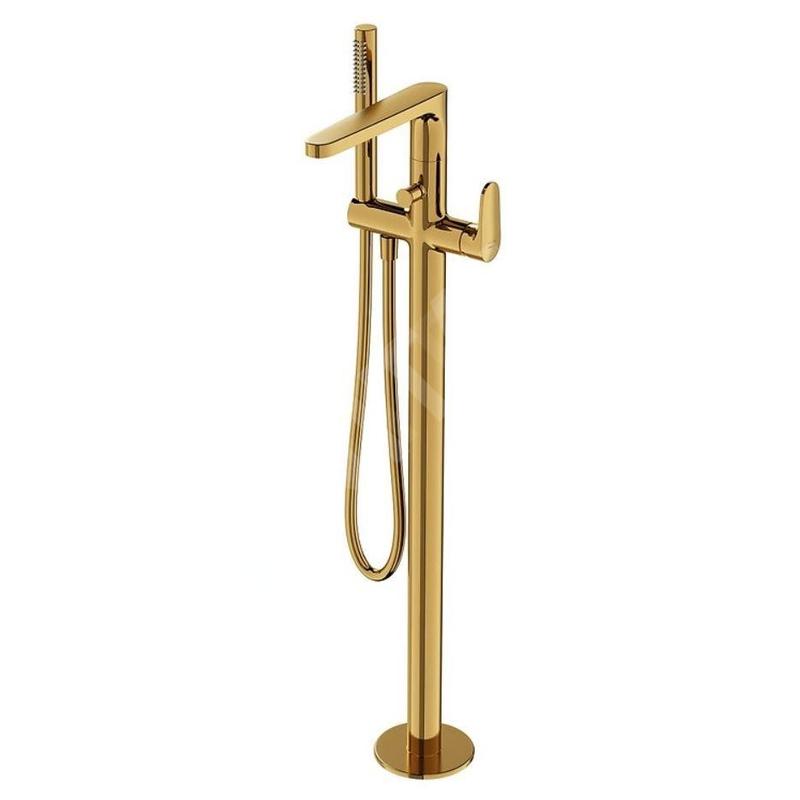 Cersanit Inverto - Mitigeur de baignoire pour montage au sol, avec corps d´encastrement, doré S951-286