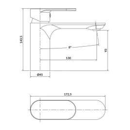 Cersanit Crea - Mitigeur de lavabo, noir S951-331