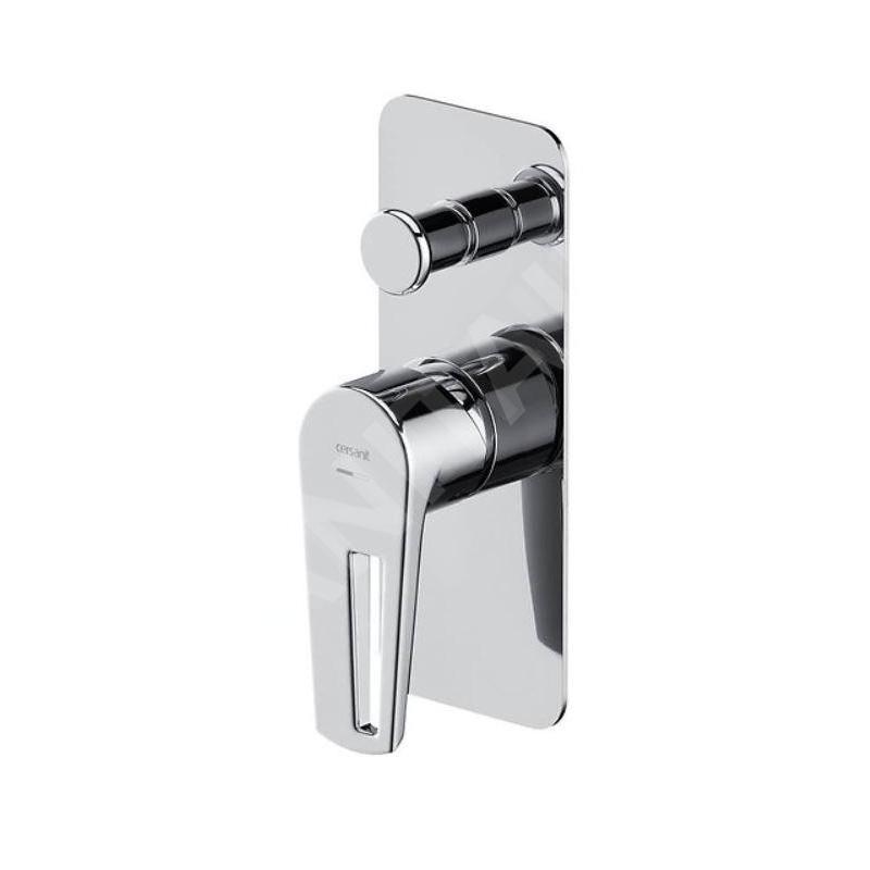 Cersanit Mille - Mitigeur encastré avec 2 sorties et corps d’encastrement, chrome S951-342