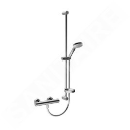 Hansa Prisma - Set de douche avec thermostat, ECO, 3 jets, chrome 48080131