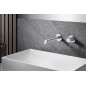 Cersanit Zen - Mitigeur de lavabo encastré, installation à 2 trous, chrome S951-593