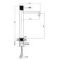 Cersanit Zen - Mitigeur de lavabo, gun metal S951-599