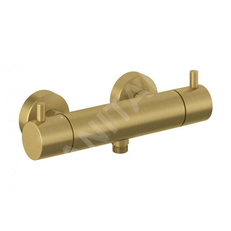 Kludi Bozz - Mitigeur thermostatique de douche, or brossé 35203N038