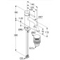 Kludi Bozz - Mitigeur de lavabo avec bonde Push-Open, or brossé 38266N076
