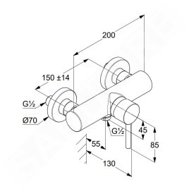 Kludi Bozz - Mitigeur de douche, or brossé 38831N076