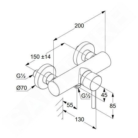 Kludi Bozz - Mitigeur de douche, or brossé 38831N076