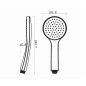 Sapho Douches - Pommeau de douche, noir mat SK736
