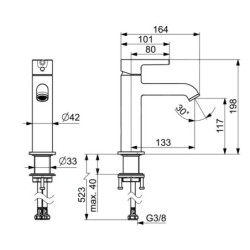 Hansa Vantis Style - Mitigeur de lavabo, bronze brossé 5437220781