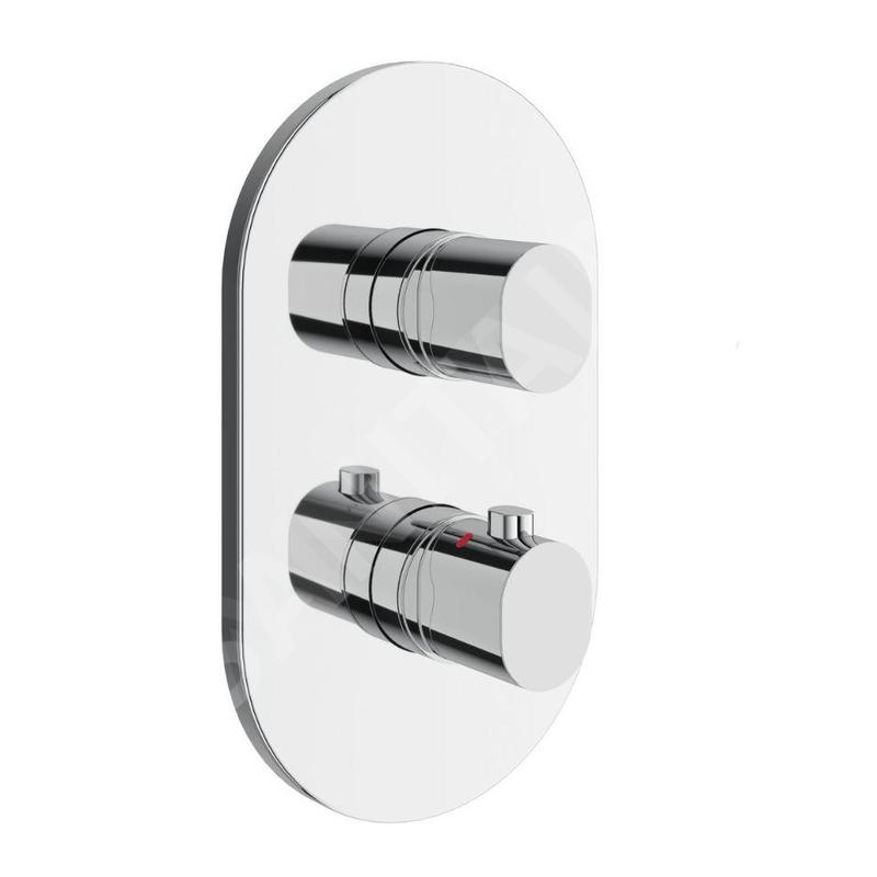 Ravak Chrome II - Mitigeur thermostatique encastré, 3 sorties, chrome X070457