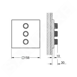 Grohe Grohtherm SmartControl - Robinet encastré pour 3 sorties, chrome 29127000