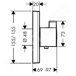 Hansgrohe Shower Select - Mitigeur thermostatique encastré, chrome 15760000