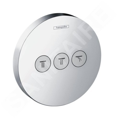 Hansgrohe Shower Select - Vanne d’arrêt / inverseur encastré pour 3 sorties, chrome 15745000