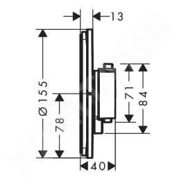 Hansgrohe ShowerSelect Comfort - Mitigeur thermostatique encastré, noir mat 15559670
