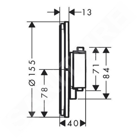 Hansgrohe ShowerSelect Comfort - Mitigeur thermostatique encastré, noir mat 15559670