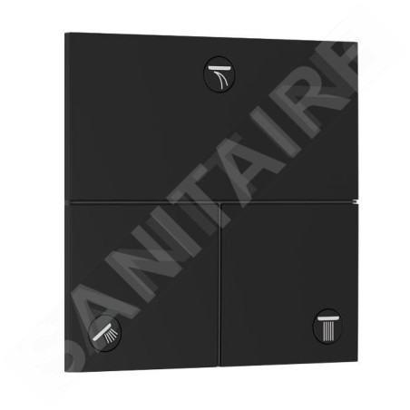 Hansgrohe ShowerSelect Comfort - Inverseur encastré, 3 sorties, noir mat 15573670
