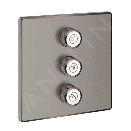Grohe Grohtherm SmartControl - Mitigeur encastré pour 3 sorties, Hard Graphite brossé 29127AL0