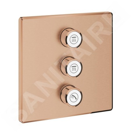 Grohe Grohtherm SmartControl - Inverseur encastré pour 3 sorties, Warm Sunset brossé 29127DL0