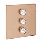 Grohe Grohtherm SmartControl - Inverseur encastré pour 3 sorties, Warm Sunset brossé 29127DL0