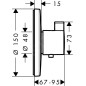 Hansgrohe Ecostat S - Mitigeur thermostatique HighFlow encastré, chrome 15756000