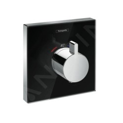 Hansgrohe Shower Select Glass - Mitigeur thermostatique de douche HighFlow encastré, noir/chrome 15734600