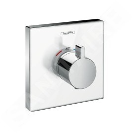 Hansgrohe Shower Select Glass - Mitigeur thermostatique HighFlow encastré, blanc/chrome 15734400
